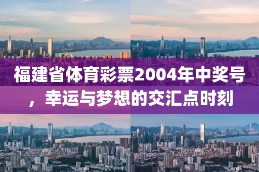 福建省体育彩票2004年中奖号，幸运与梦想的交汇点时刻