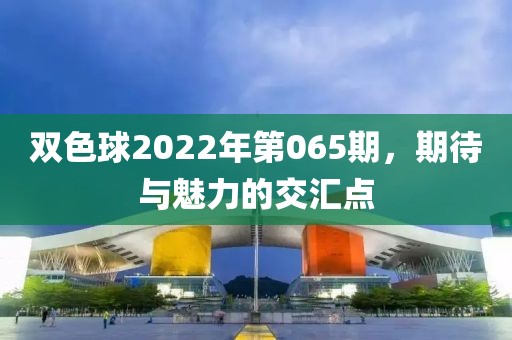 双色球2022年第065期，期待与魅力的交汇点